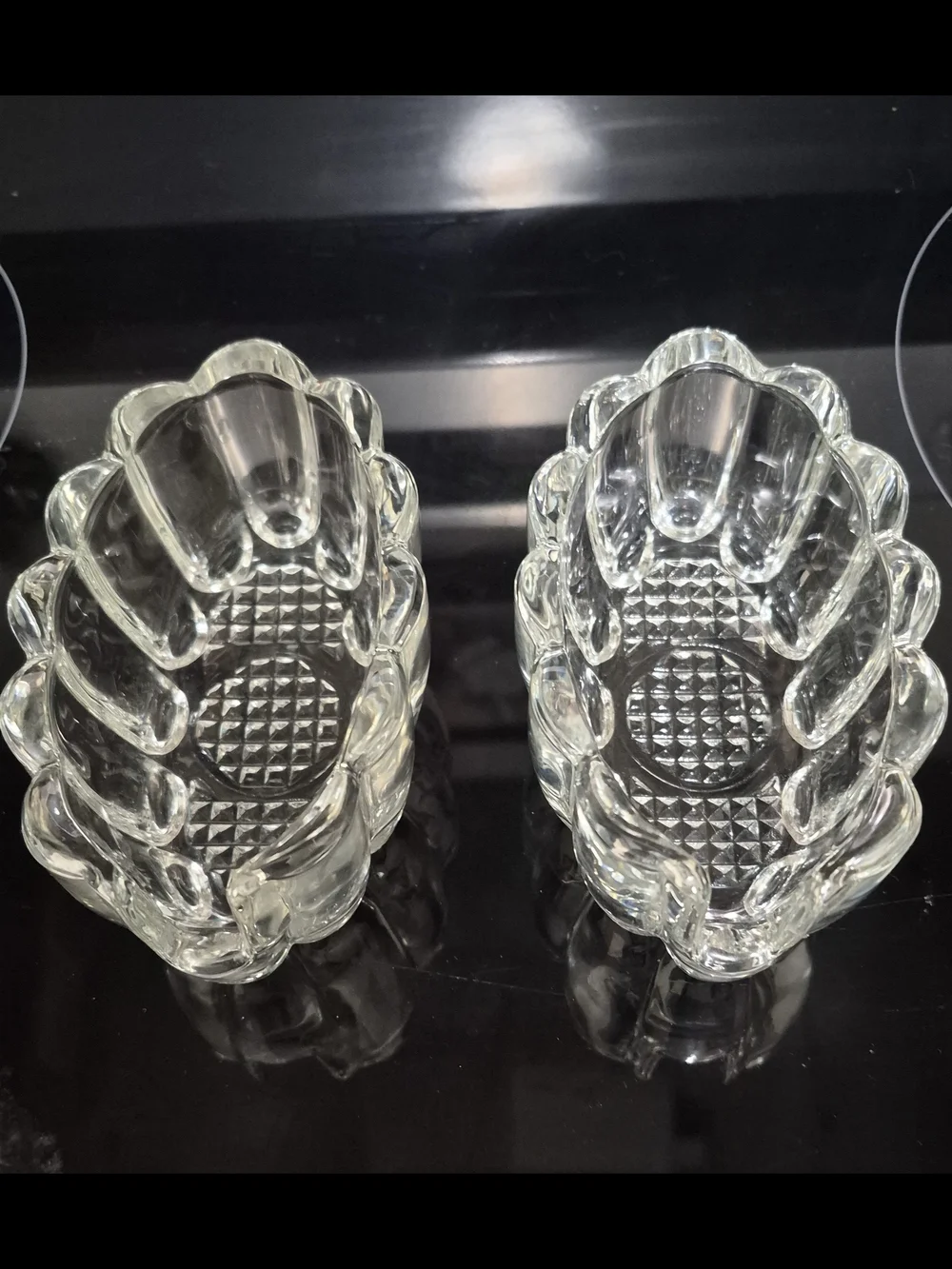Set of 2 - Princess House Crystal Spoon and Fork Rest Holder Vintage